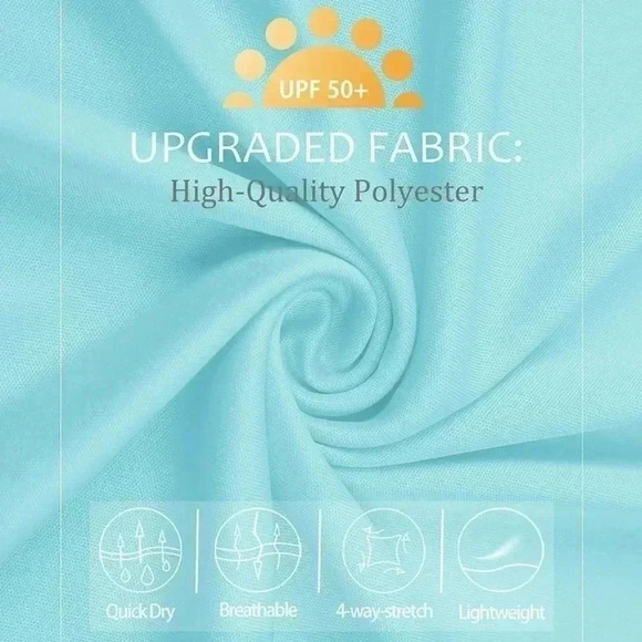 Short Sleeve SPF 50+ Sun Protection Quick Dry Women's Shirt Light Blue XL (EUC) - Picture 6 of 13